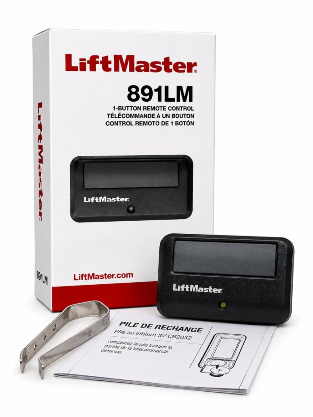 891LM LiftMaster 1 Button Remote Control Garage Opener Security+2.0